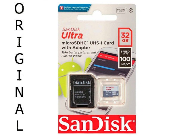 &++ MICRO SD ORIGINAL 32 GB SANDISK CLASE 10
